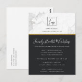 CARTE POSTALE NAVY GOLD DAHLIA ATELIER FLORAL DISCOURS INVITATIO (Devant / Derrière)