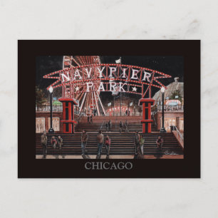 Carte Postale Navy Pier Chicago Collection Randsom Art
