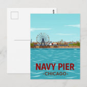 Carte Postale Navy Pier : divertissement sur le front de lac de  (Devant / Derrière)