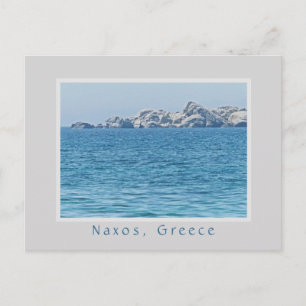 CARTE POSTALE NAXOS, GRÈCE/LIGNE DE ROCHERS DANS LA MER