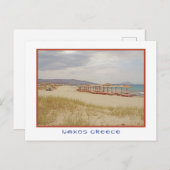 Carte Postale Naxos, Grèce Plage/Plage Transats & Palapas (Devant / Derrière)
