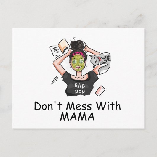 Carte Postale N'ayez pas de mal avec maman (Devant)