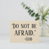 Carte Postale N'AYEZ PAS PEUR Message de Dieu (Debout devant)