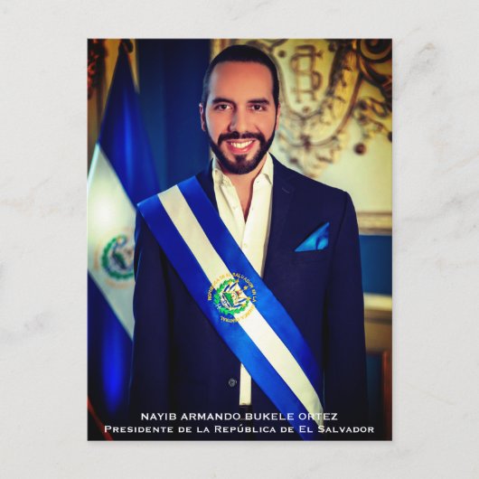 Carte Postale Nayib Bukele, Président du Salvador (Devant)