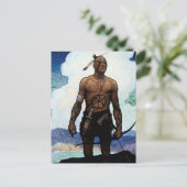 Carte Postale NC Wyeth Peinture "Dernière des Mohicans" (Debout devant)