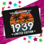 Carte Postale Né 1939 Limited Edition Retro Awesome depuis 1939