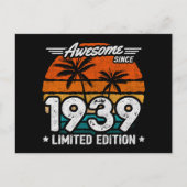 Carte Postale Né 1939 Limited Edition Retro Awesome depuis 1939 (Devant)