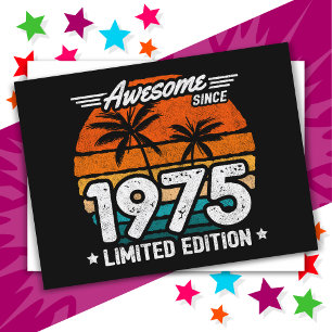 Carte Postale Né 1975 Limited Edition Retro Awesome depuis 1975