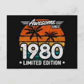 Carte Postale Né 1980 Limited Edition Retro Awesome depuis 1980 (Devant)
