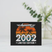 Carte Postale Né 2002 Limited Edition Retro Awesome depuis 2002 (Debout devant)