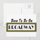 Carte Postale Né à Broadway (Devant / Derrière)