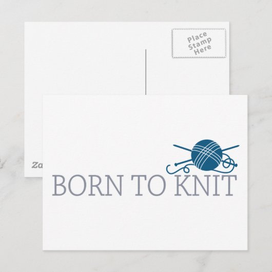 Carte Postale Né À Knit (Devant / Derrière)