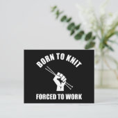 Carte Postale Né À Knit Contraint À Travailler (Debout devant)