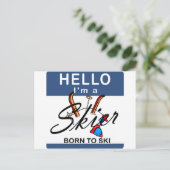 Carte Postale Né À Ski (Debout devant)