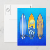 Carte Postale Né Au Surf (Devant / Derrière)