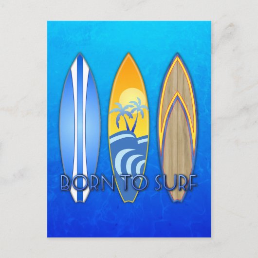 Carte Postale Né Au Surf (Devant)