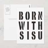 Carte Postale Né avec du Sisu (Devant / Derrière)