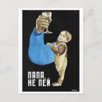 Ne buvez pas, papa propagande soviétique anti-alco