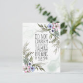 Carte Postale Ne Conforme Pas Au Motif, Romains 12:2 (Debout devant)