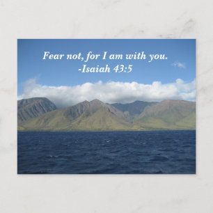 Carte Postale Ne Craignez Pas Car Je Suis Avec Vous Bible Verse 