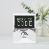 Carte Postale Né dans le code (Debout devant)