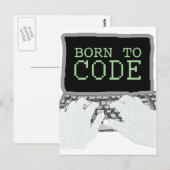 Carte Postale Né dans le code (Devant / Derrière)