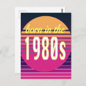 Carte Postale Né dans les années 1980, Millennials, Gen X, année (Devant / Derrière)