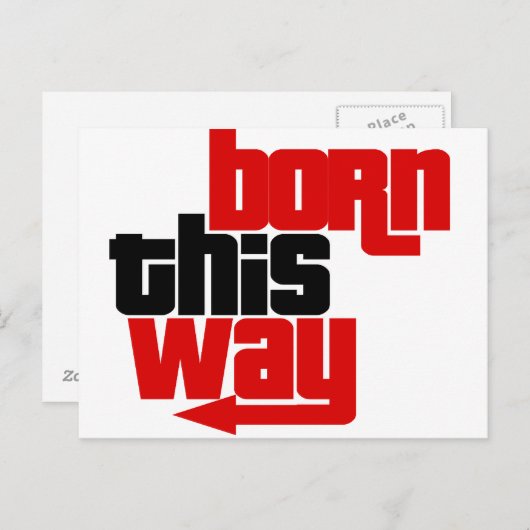 Carte Postale Né de cette façon (Devant / Derrière)