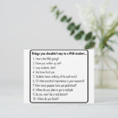 Carte Postale Ne demandez pas de doctorat (Debout devant)