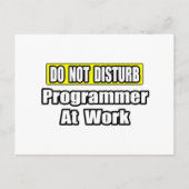 Carte Postale Ne Dérangez Pas...Programmeur Au Travail (Devant)