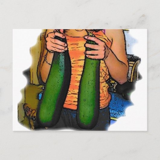 Carte Postale Ne détestez pas mes courgettes "Double Z" ! (Devant)