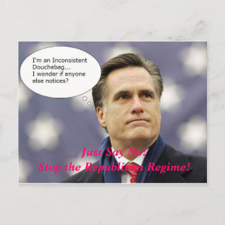 Carte Postale Ne dites aucun Romney 2012 - et non au régime de