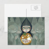 Carte postale "Né d'un Citrouille" (Devant / Derrière)