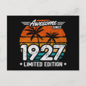 Carte Postale Né en 1927 Édition Limitée Rétro Incroyable Depuis (Devant)