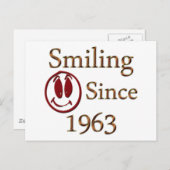 Carte Postale Né en 1963 (Devant / Derrière)