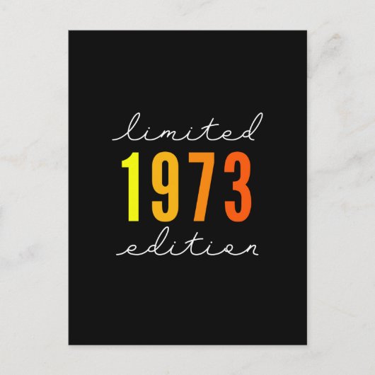 Carte Postale Né en 1973 cadeaux d'anniversaire (Devant)