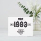 Carte Postale Né en 1983 (Dark&Lightgrey) (Debout devant)