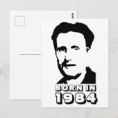 Carte Postale Né en 1984 (George Orwell) (Devant / Derrière)