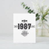 Carte Postale Né en 1987 (Dark&Lightgrey) (Debout devant)