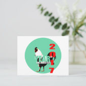 Carte Postale Né en  Année du Coq de feu chinois Anniversaire 20 (Debout devant)