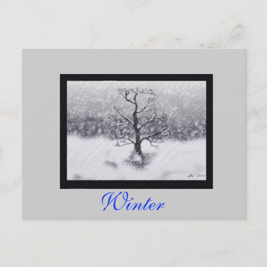 Carte Postale Né en hiver (Devant)