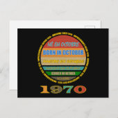 Carte Postale Né en octobre Incroyable depuis 1970 Plusieurs Lan (Devant / Derrière)