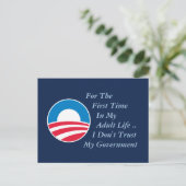 Carte Postale Ne faites pas confiance au gouvernement (Debout devant)