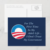 Carte Postale Ne faites pas confiance au gouvernement (Devant / Derrière)