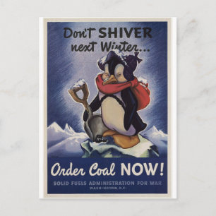 Carte Postale Ne frissonnez pas l'hiver prochain commandez du ch