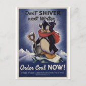 Carte Postale Ne frissonnez pas l'hiver prochain commandez du ch (Devant)