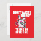 Carte Postale Ne gaspillez pas d'énergie (Devant / Derrière)