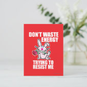 Carte Postale Ne gaspillez pas d'énergie (Debout devant)