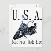 Carte Postale Né Gratuit, Ride Gratuit (Devant / Derrière)