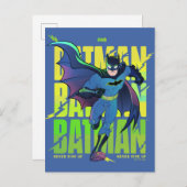 Carte Postale Ne jamais abandonner Batman en cours d'exécution g (Devant / Derrière)